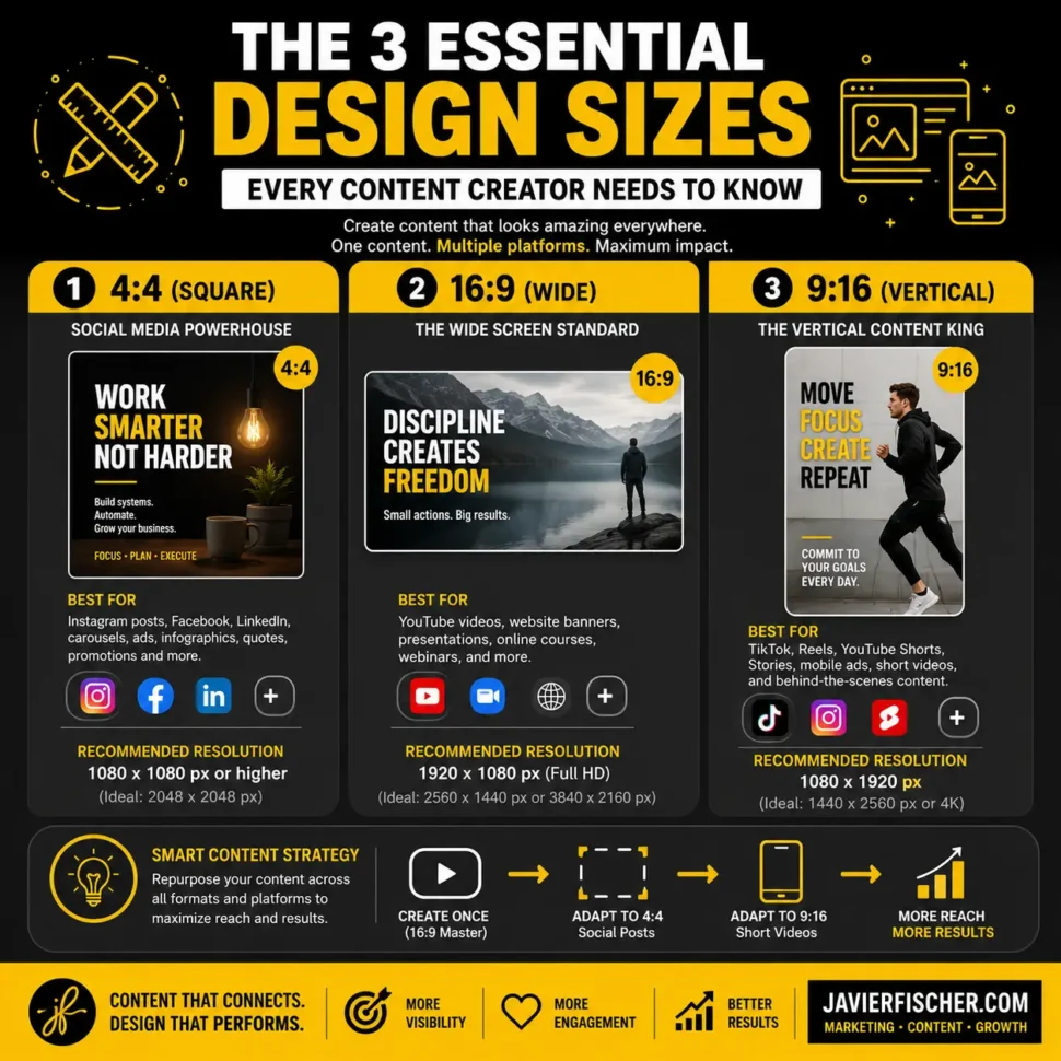 The 3 Essential Design Sizes Every Content Creator Needs to Know